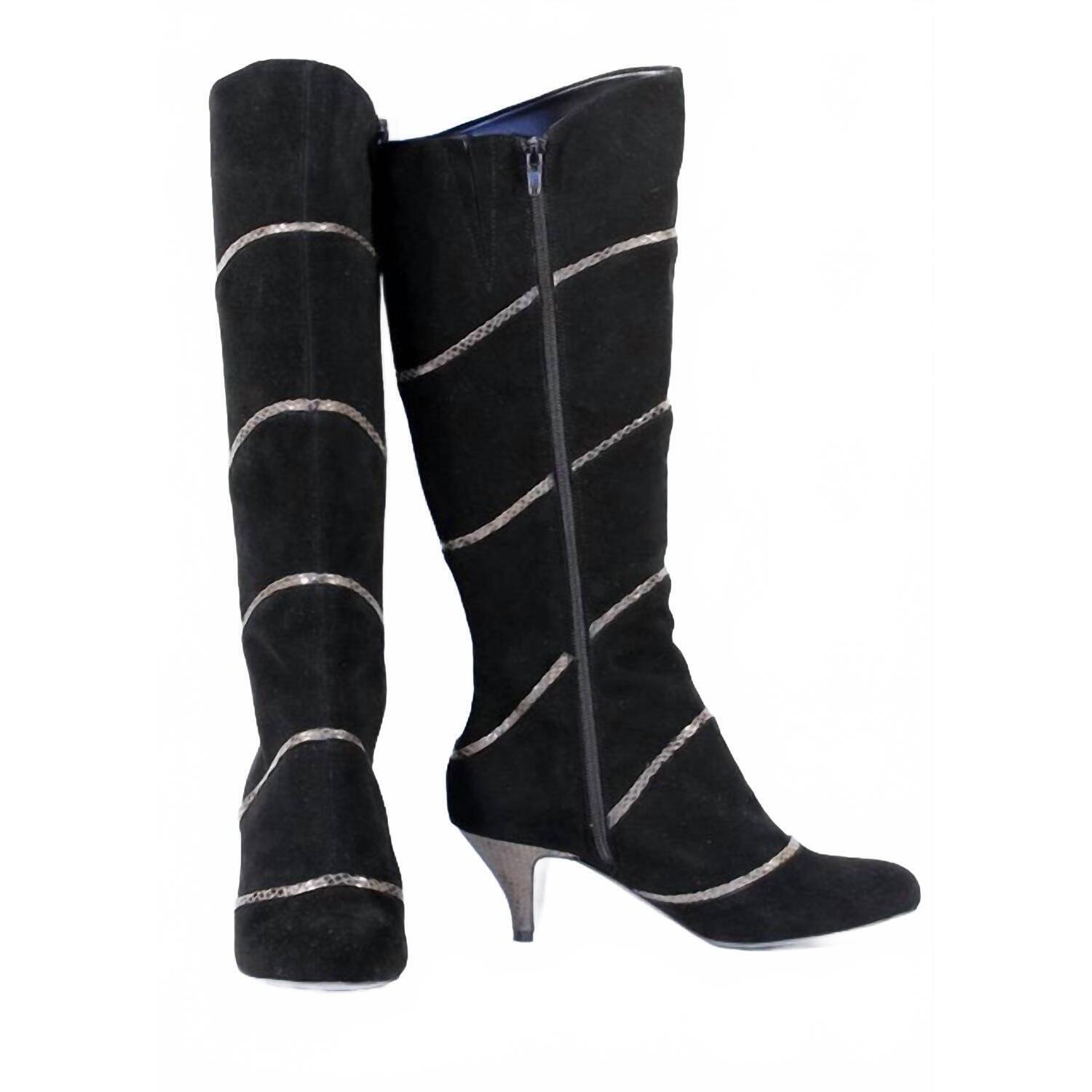 New Sacha London Women's Florence Suede Boots In Black
